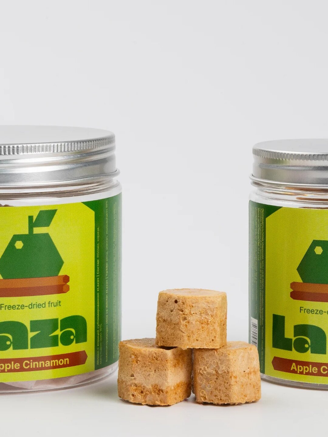 Яблоко с корицей сублимированное «Laza», 50 гр / Хрустящие кубики яблока с нежным ароматом корицы — фото 1