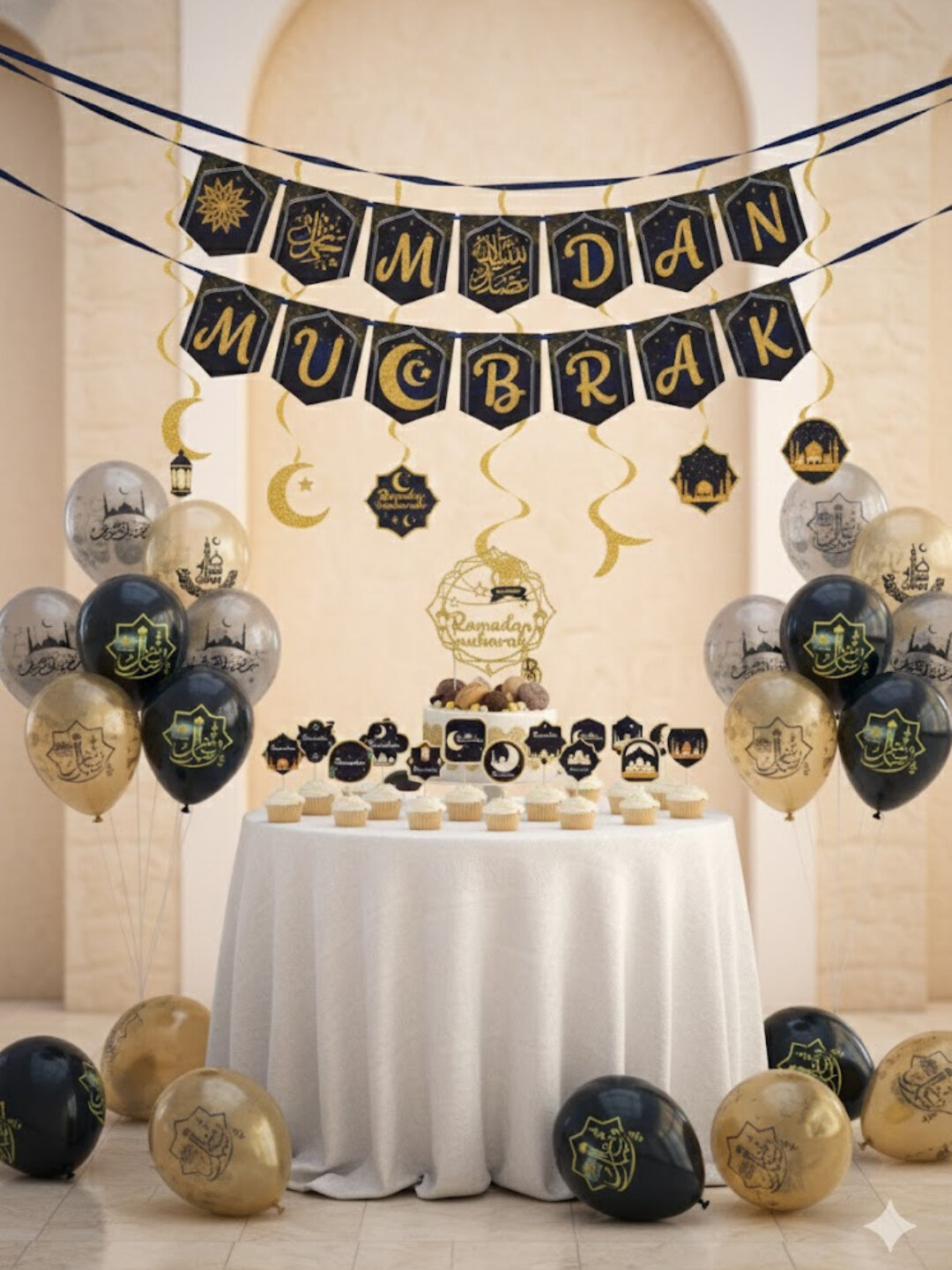 Воздушные фольгированные шары Рамадан Муборак, Eid Mubarak Рамазан декор Рамазон безаклари