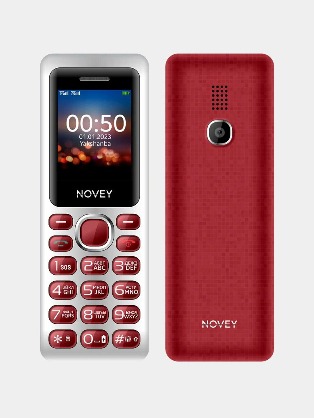 Кнопочный мобильный телефон Novey M050 2- SIM слота, зеленый.