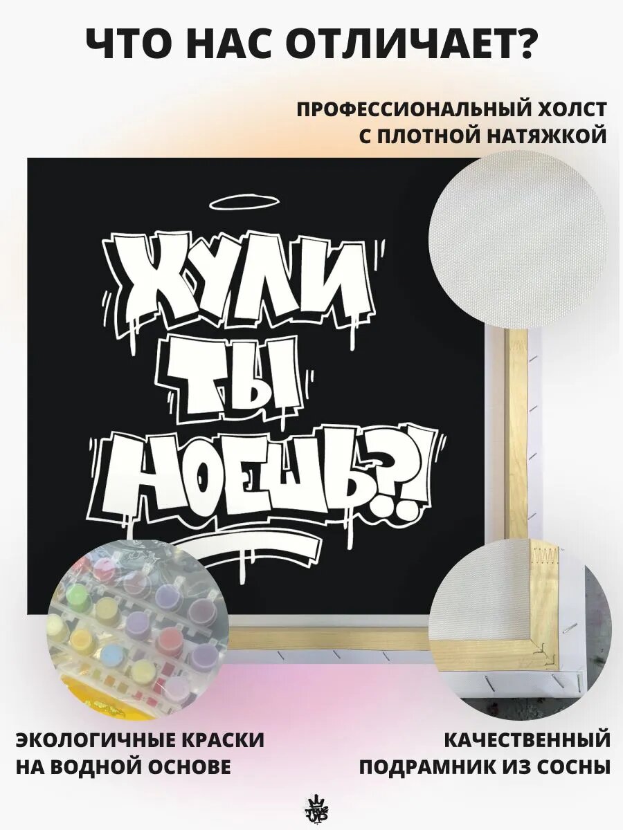 Граффити картина по номерам на холсте — фото 1