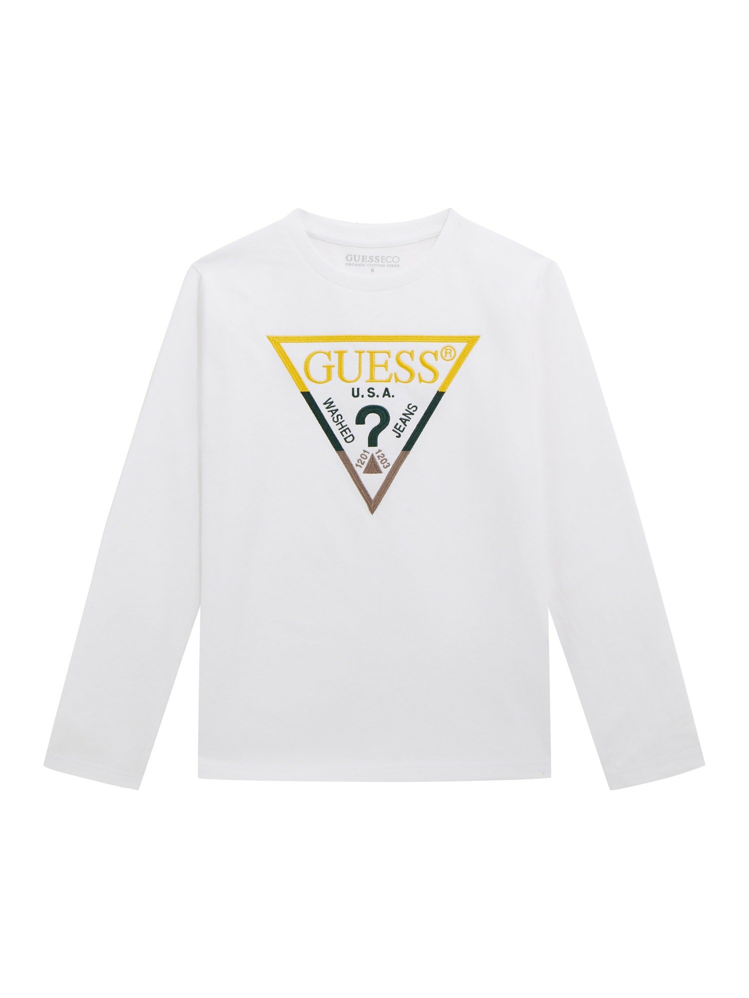 Лонгслив GUESS LS T-SHIRT, размер 14 лет, белый