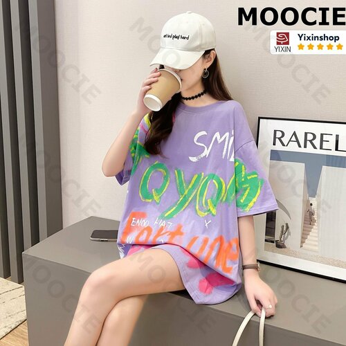 фото Футболка moocie, размер one size, фиолетовый