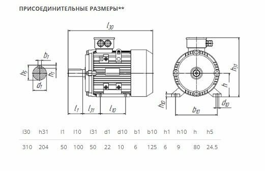Электродвигатель трехфазный 5АИ 80 В4 IM 1081 1.5 кВт 1500 об/мин — фото 1