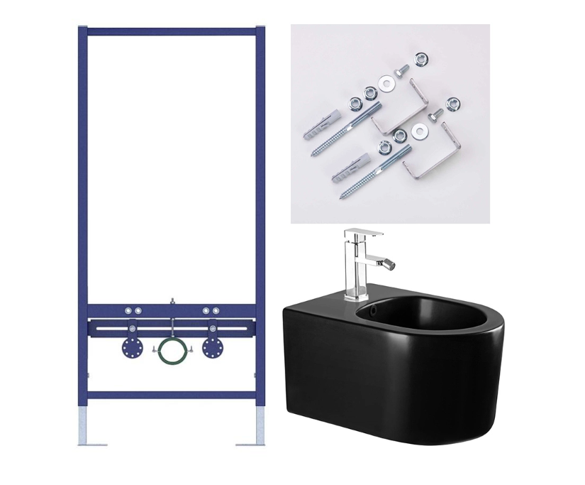 Комплект AQUATEK SET МИЯ-MB биде (рама INSB-0000001+крепеж KKI-0000002+биде AQ1004-MB)
