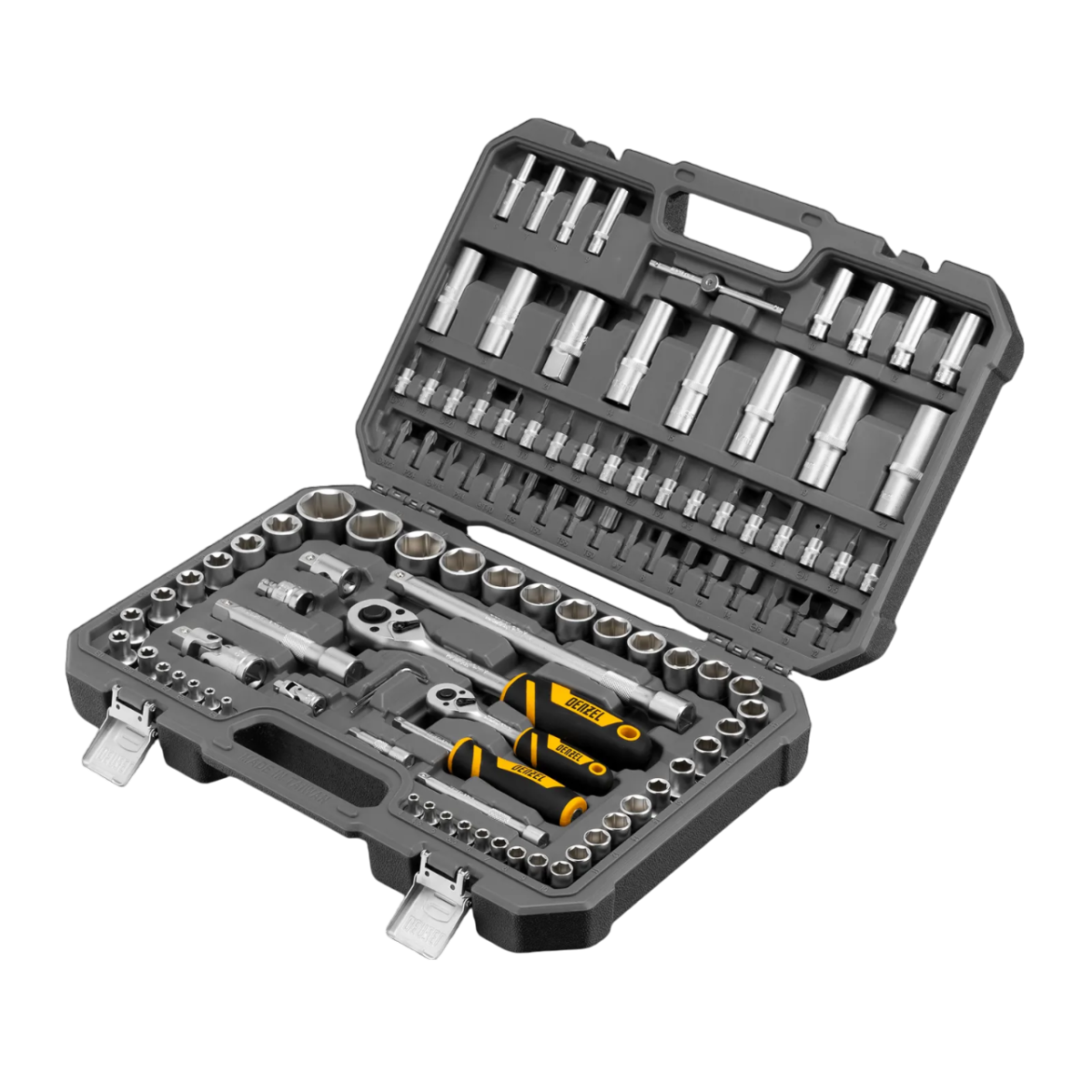 Набор инструментов 1/2", 1/4", CrV, S2, кейс,109пр Denzel 15814