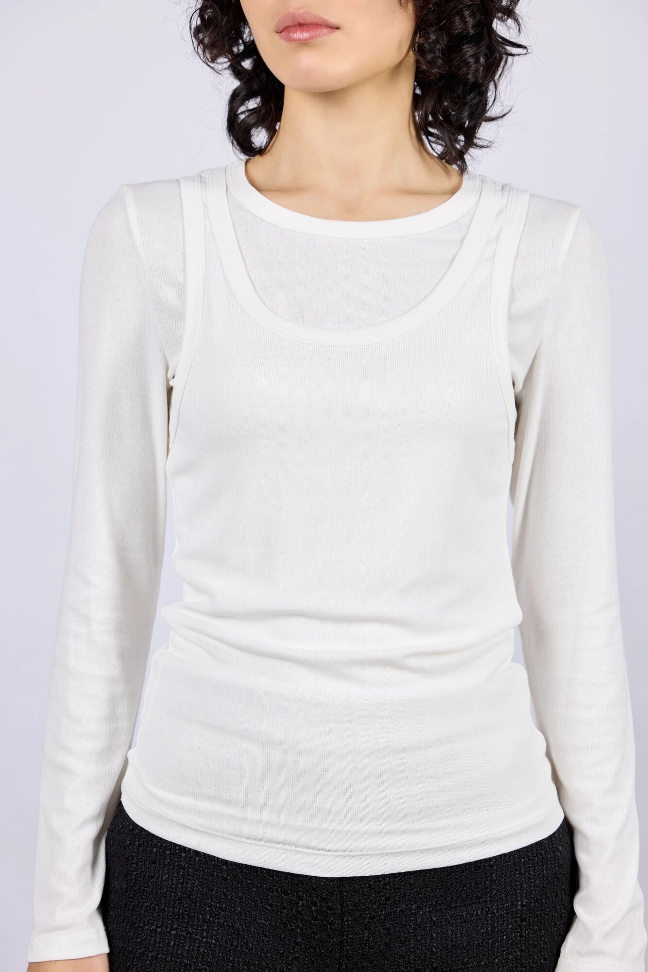 Лонгслив Selfie, размер L, , белый — фото 1