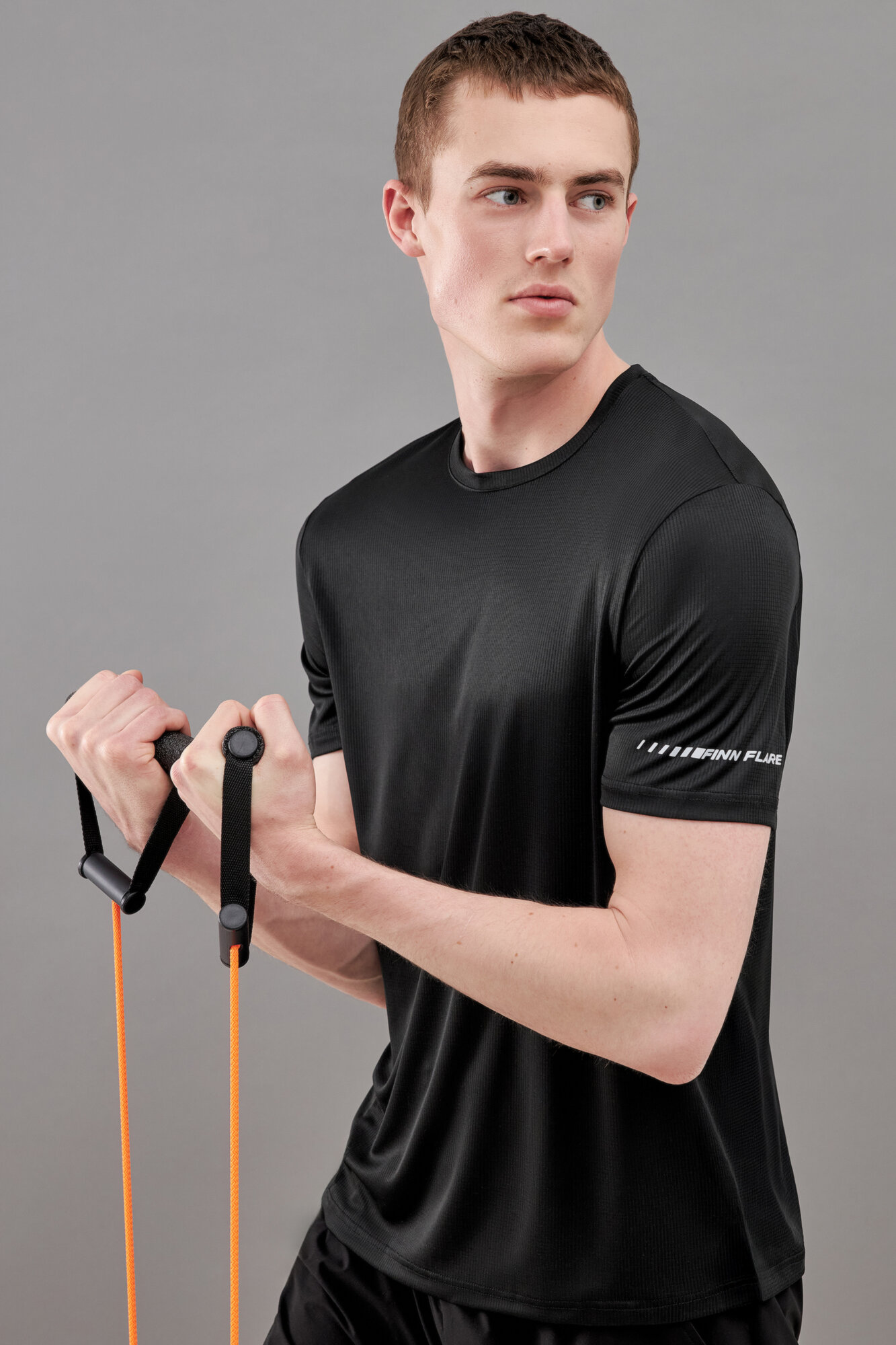 Футболка спортивная FINN FLARE Спортивная футболка с коротким рукавом, размер 3XL(188-120-110), черный