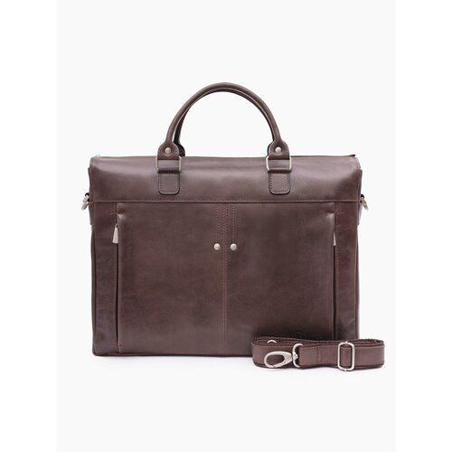 Портфель Rhino фактура гладкая Темно коричневый друид 12950₽