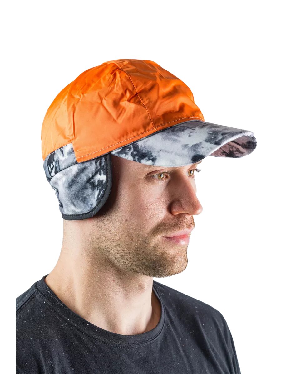 Бейсболка Holster для мужчин размер 57-58 черный оранжевый белый серый