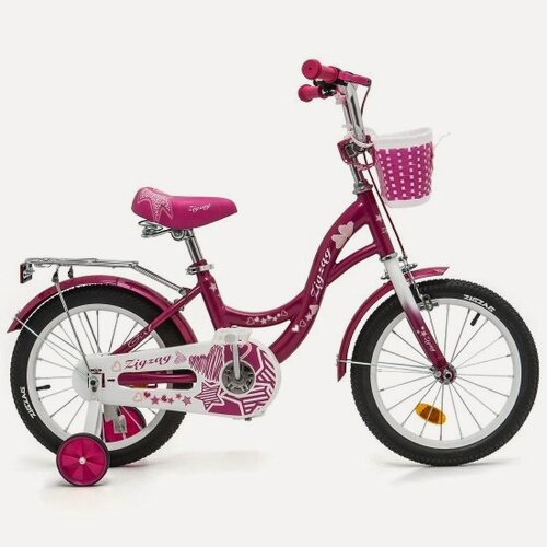 Изображение товара Детский велосипед Zigzag 16" GIRL малиновый