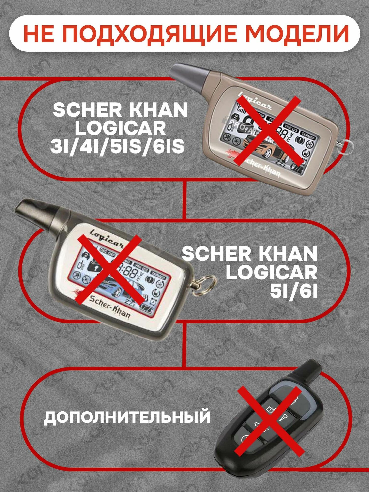 Брелок Scher Khan LOGICAR A / B пульт сигнализации Шерхан 1 2 3 4 A B пейджер с частотой 433,92 — фото 1