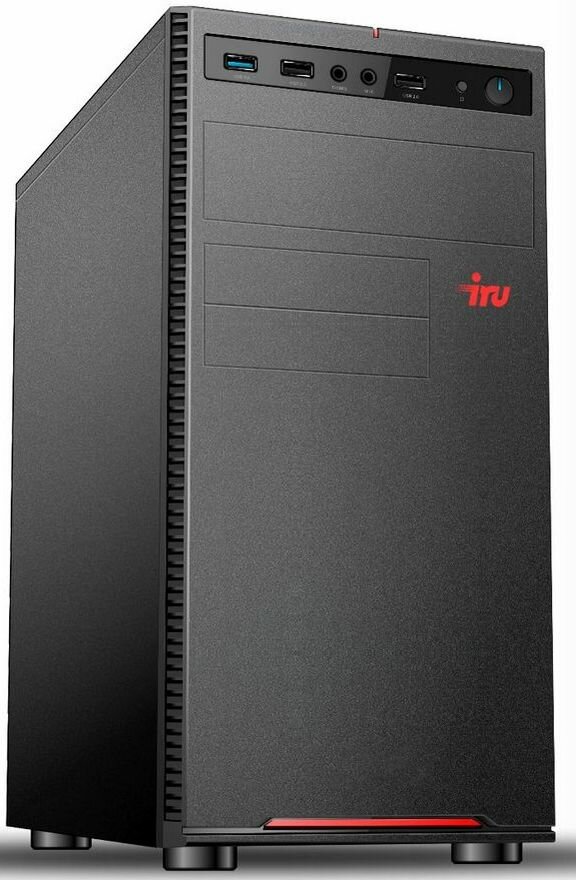 ПК iRU Home 310H5SE (1652385) черный - Intel Celeron G5905, ядра: 2 х 3.5 ГГц, 8 ГБ DDR4, Intel UHD Graphics 610, SSD 240 ГБ, Free DOS