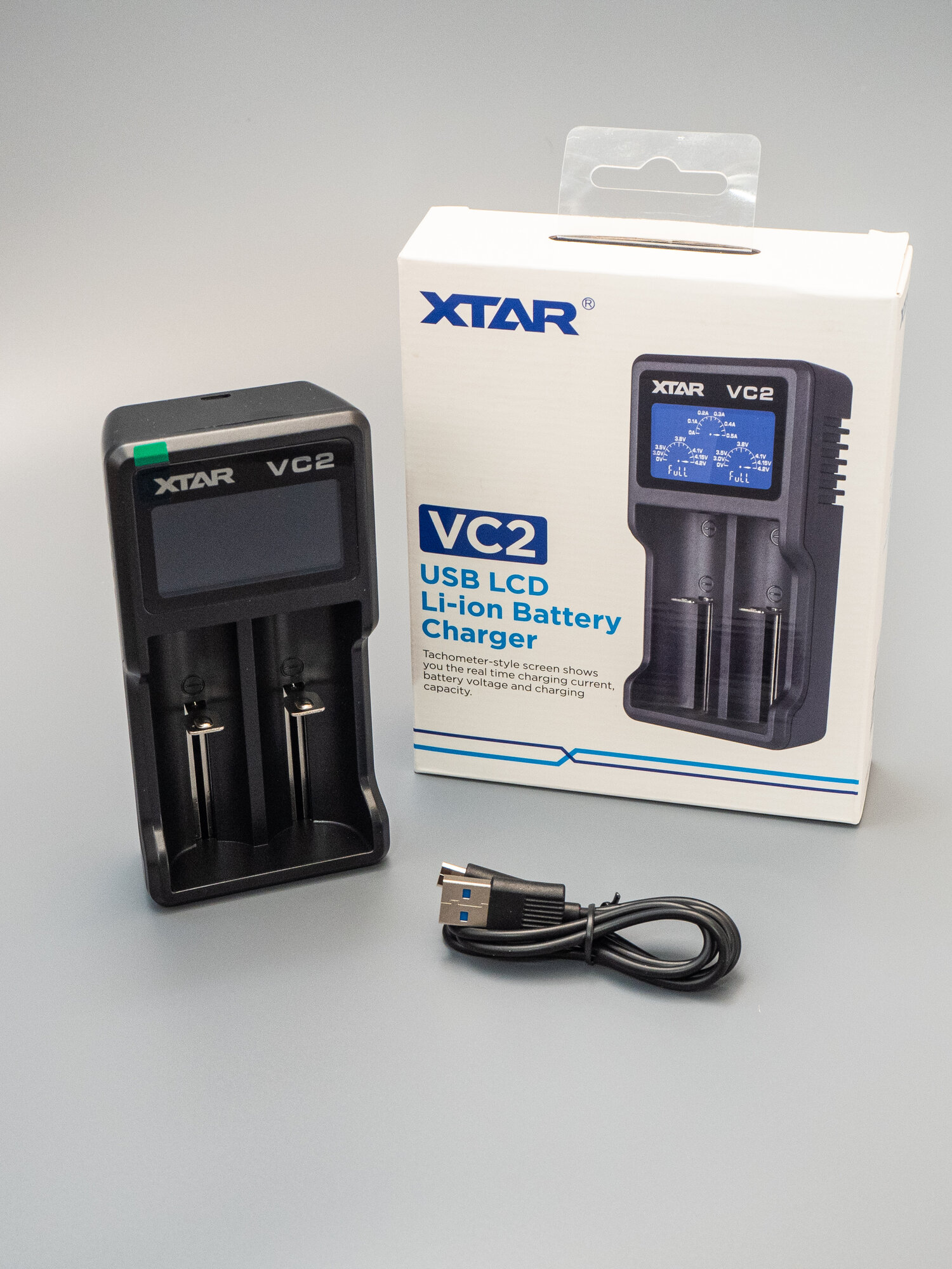 Зарядное устройство XTAR VC2, для аккумуляторов Li-Ion 18650/26650