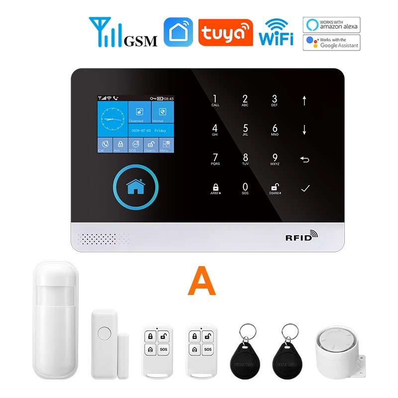 Муло охранная сигнализация Tuya Wi-Fi GSM