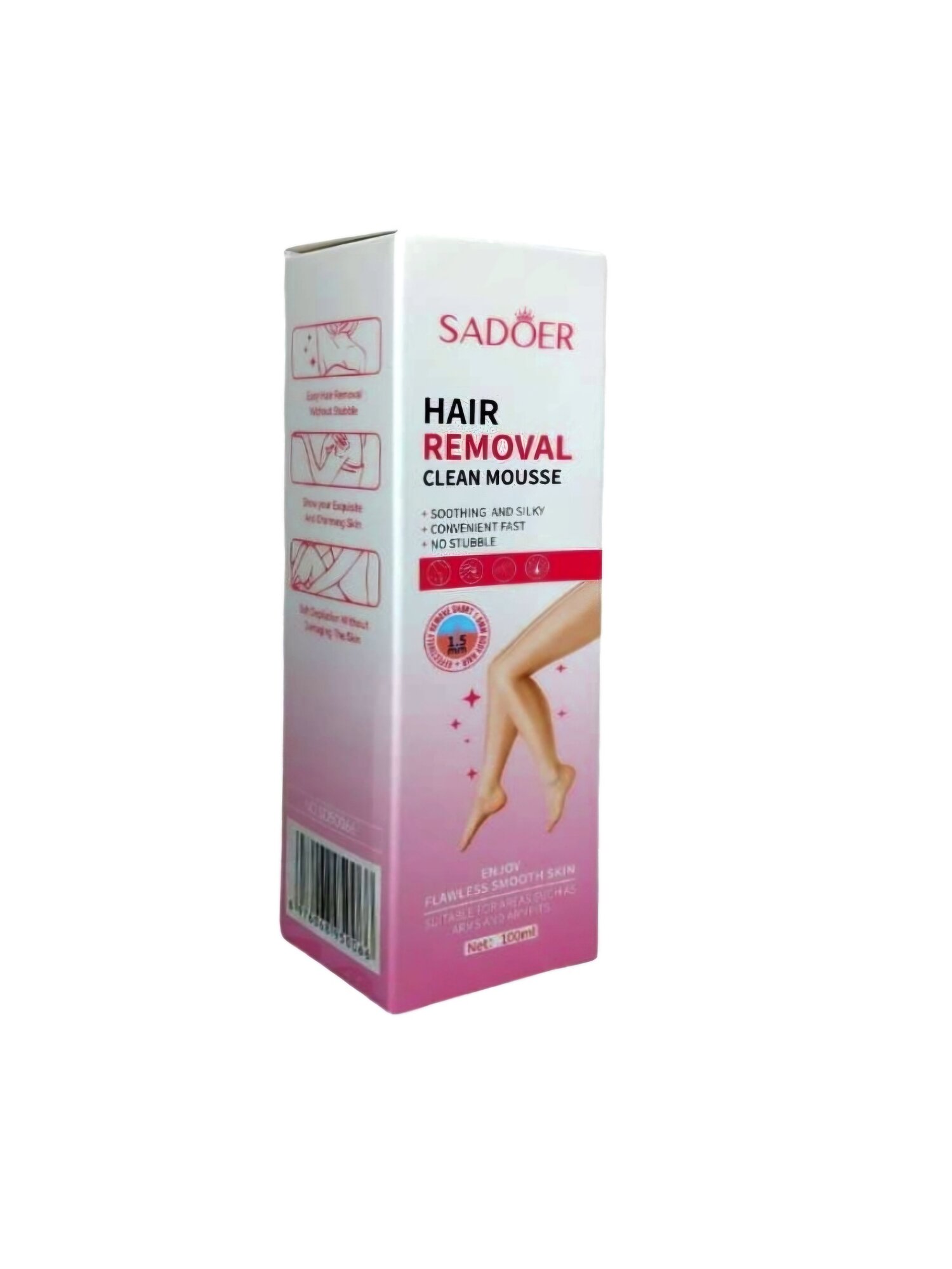 Изображение Мусс для депиляции SADOER Hair Removal Clean, для всех типов кожи, 100 мл