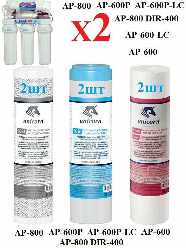 Комплект предфильтров грубой очистки KIT-3-Х2 для систем AquaPro AP-600 AP-800
