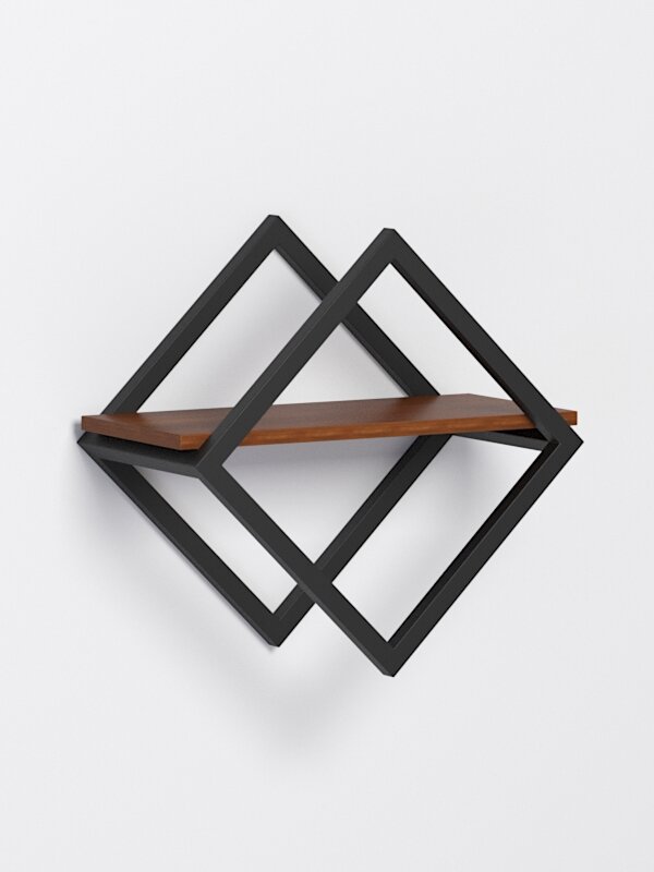 Полка для цветов настенная в стиле лофт, Орех. Производитель товара - компания Westcom.