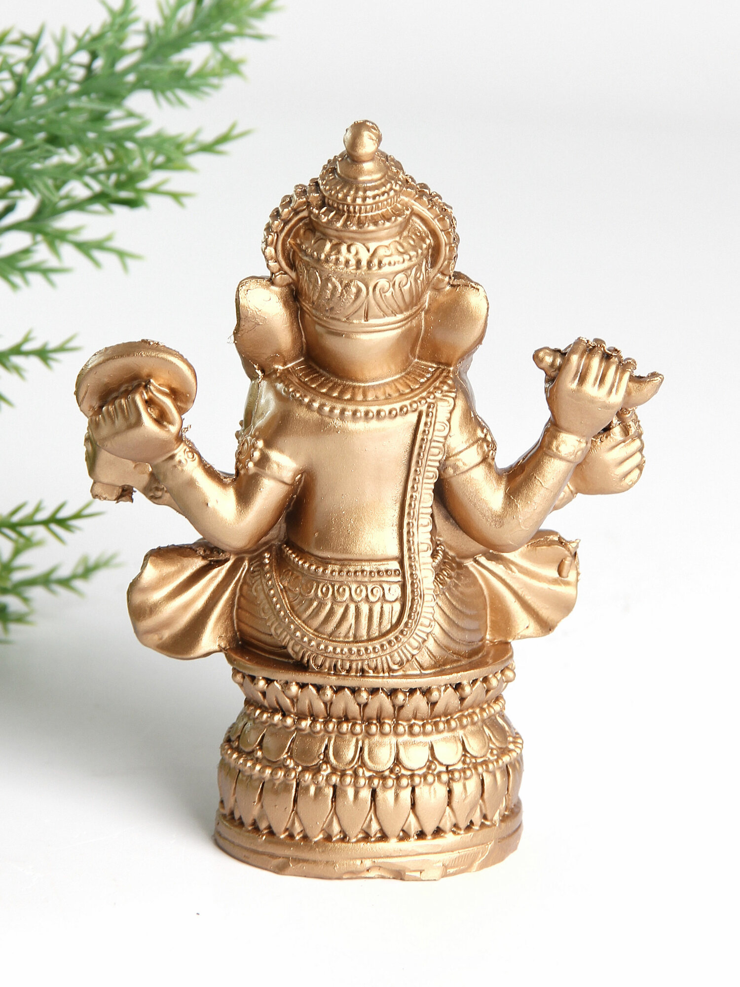 Ганеша 12,5 см под бронзу "Перо Павлина" — фото 1