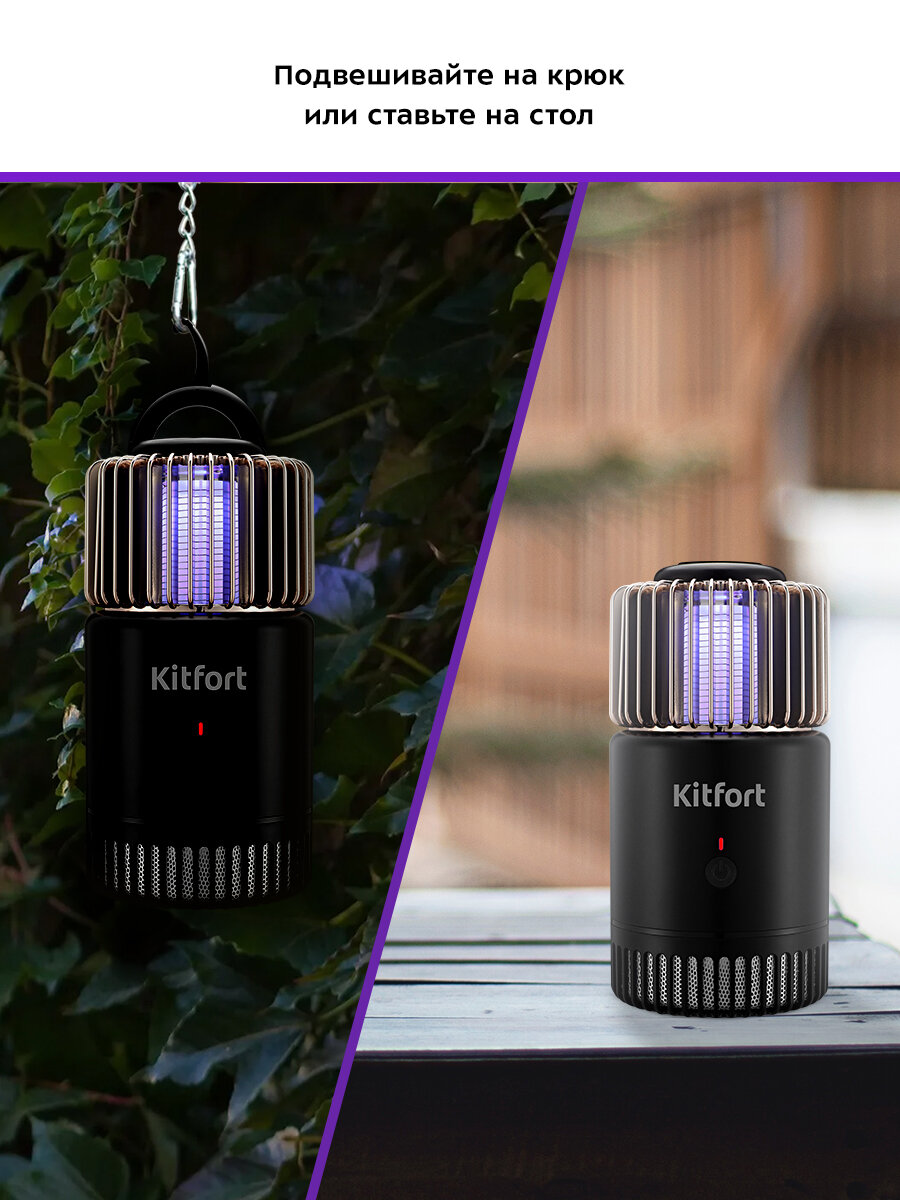 Изображение Антимоскитная лампа Kitfort КТ-4020-1 (черный)