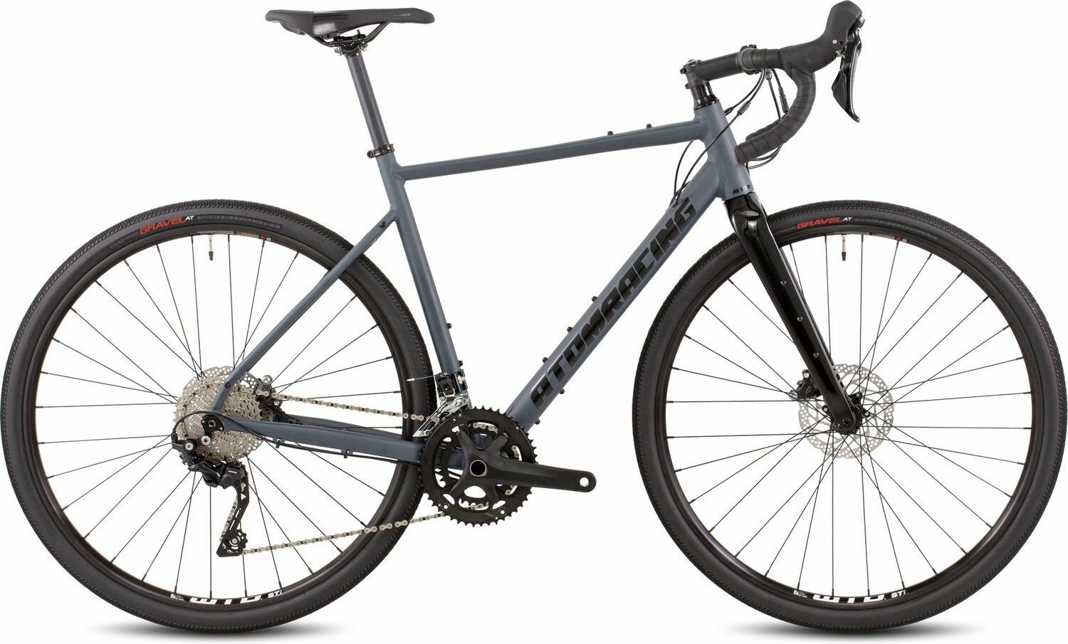 Велосипед гравийный Atom Tundra PRO (2024), рама M (54cm), матовый темно-серый