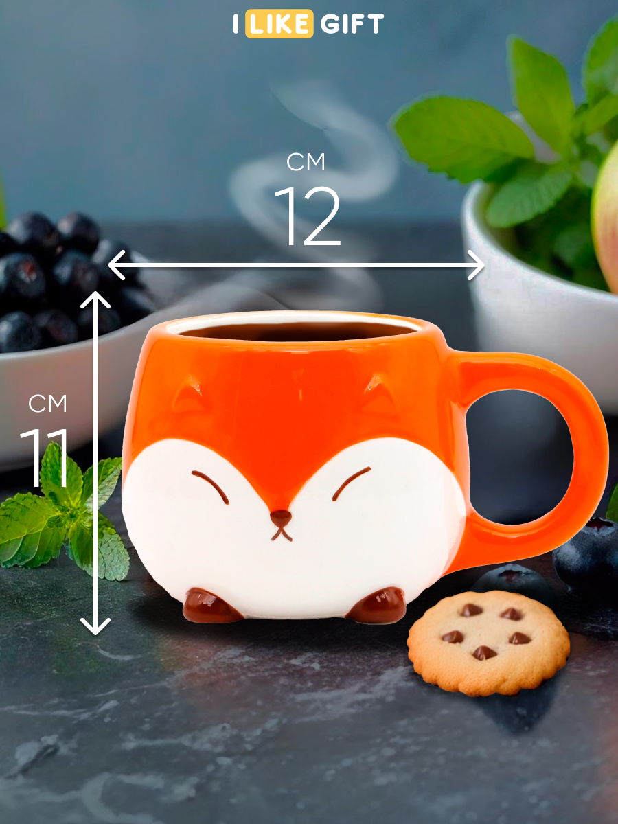 Кружка для чая 450 мл керамическая большая iLikeGift, чашка для кофе, посуда для кухни — фото 1