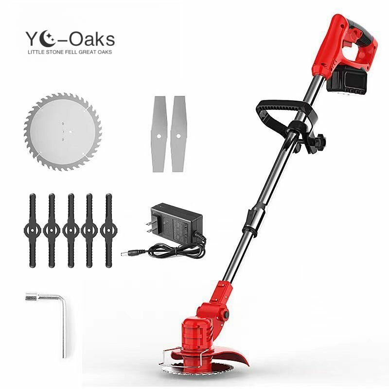 Изображение Мощная электрическая газонокосилка YC-Oaks для комфортной и эффективной работы Подходит для сада и газона, портативен для домашнего использования