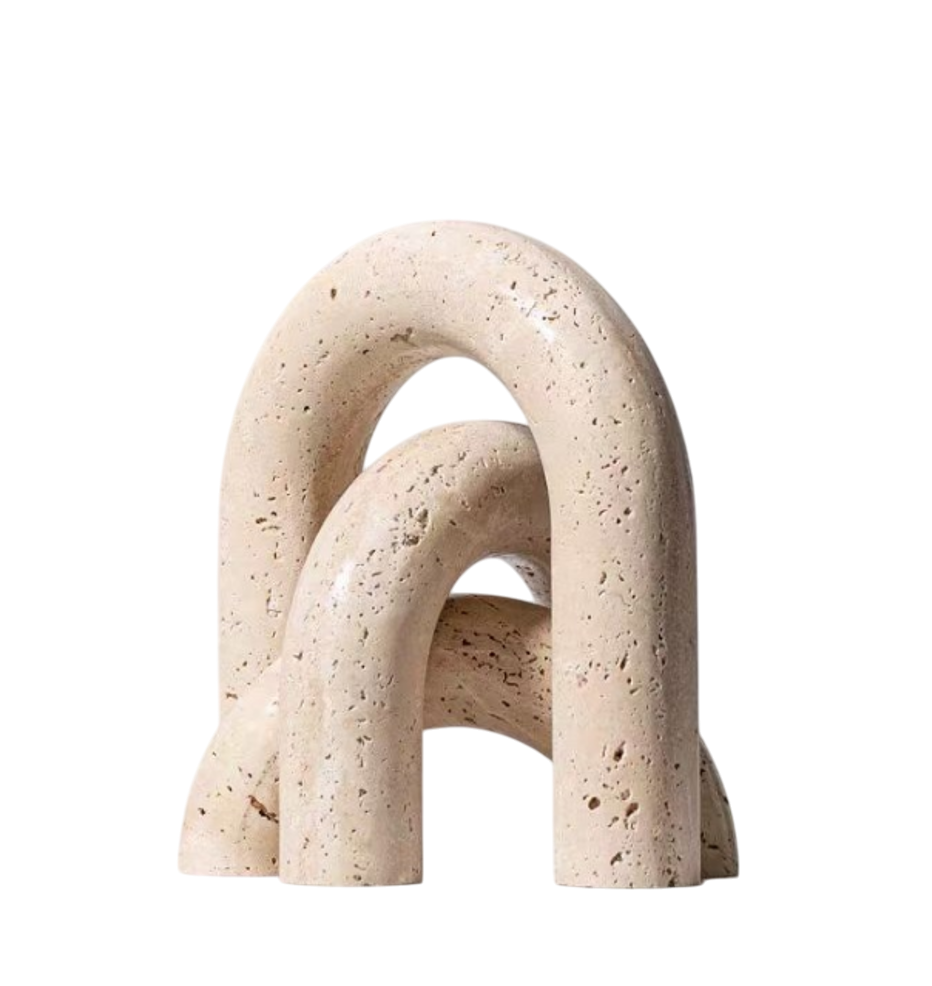 Украшение U-ARCH натуральный травертин бежевое 23x23x5 см