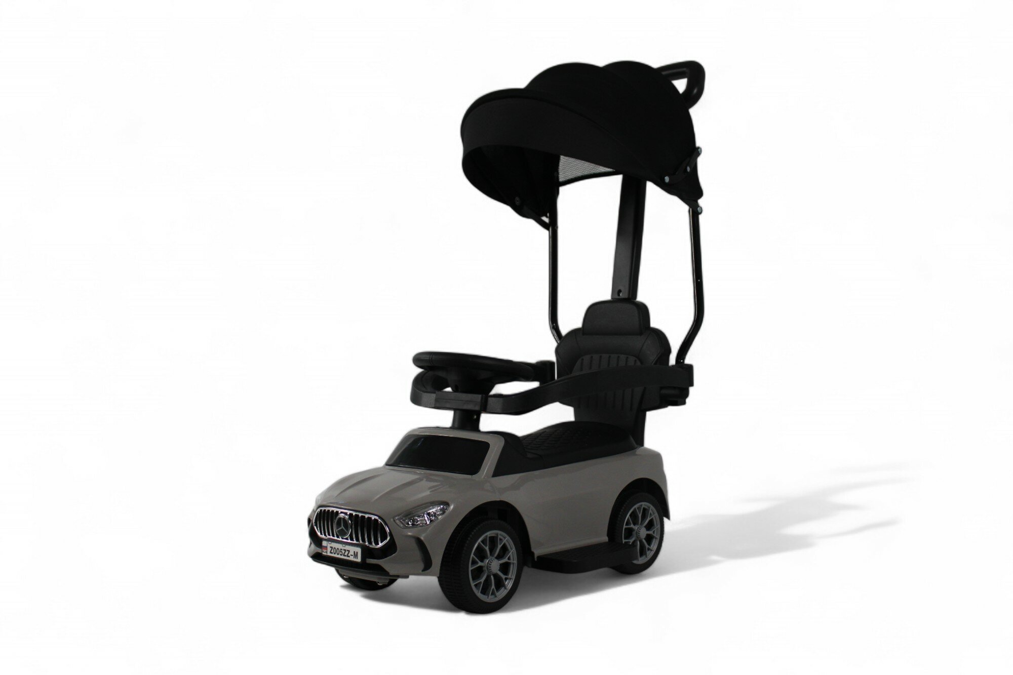 Толокар RiverToys Z005ZZ-M серый машинка-каталка для детей музыкальный руль подсветка кожаное сиденье пластик