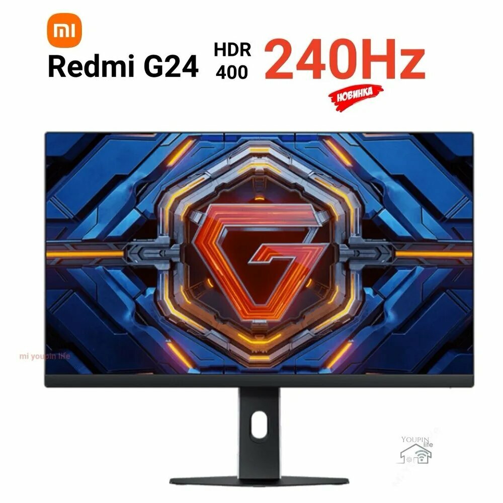 Xiaomi 23.8" Монитор Redmi G24 240Hz, черный, черный матовый
