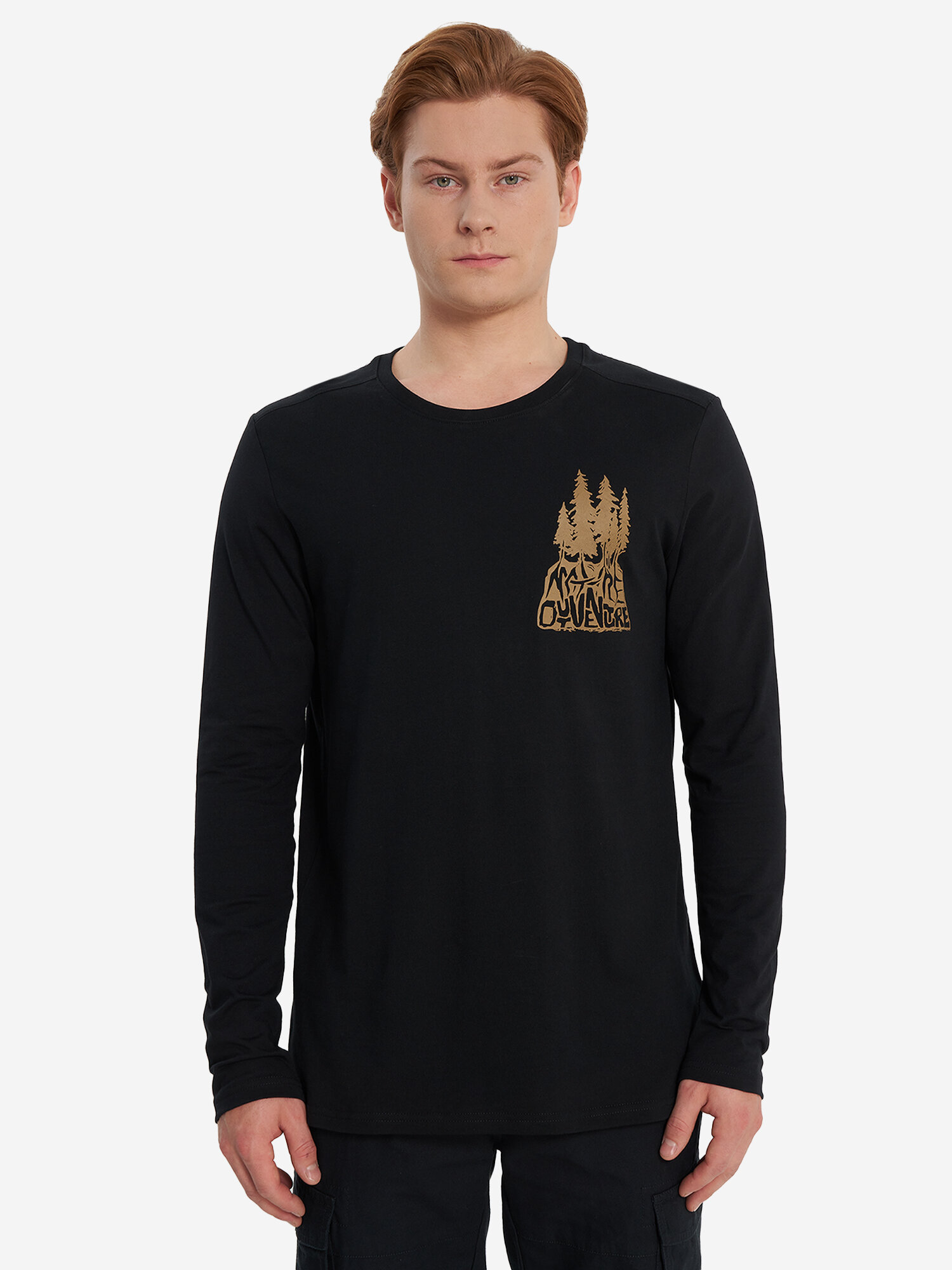 Лонгслив OUTVENTURE, размер 46, , черный — фото 1