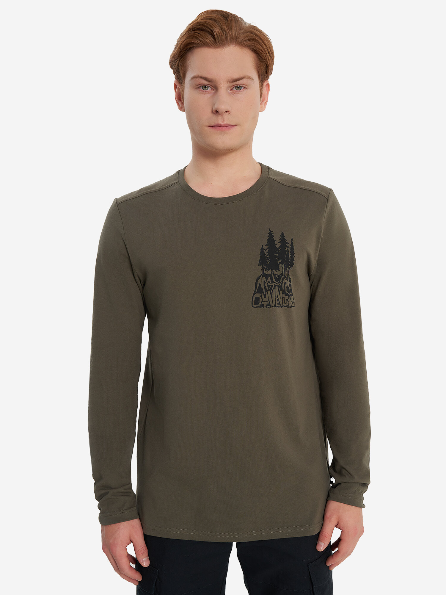 Лонгслив OUTVENTURE, размер 52, , темно-коричневый — фото 1