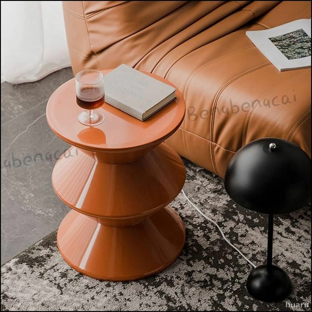 Журнальный столик  хай-тек квадратный пластик оранжевый 365x365 см