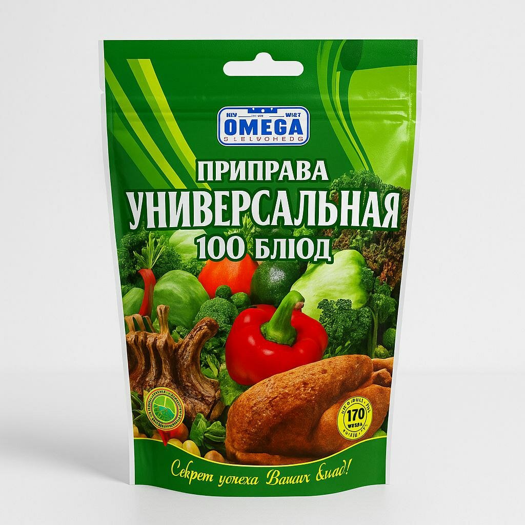 Приправа OMEGA Универсальная 100 БЛЮД 170 гр дой -пак