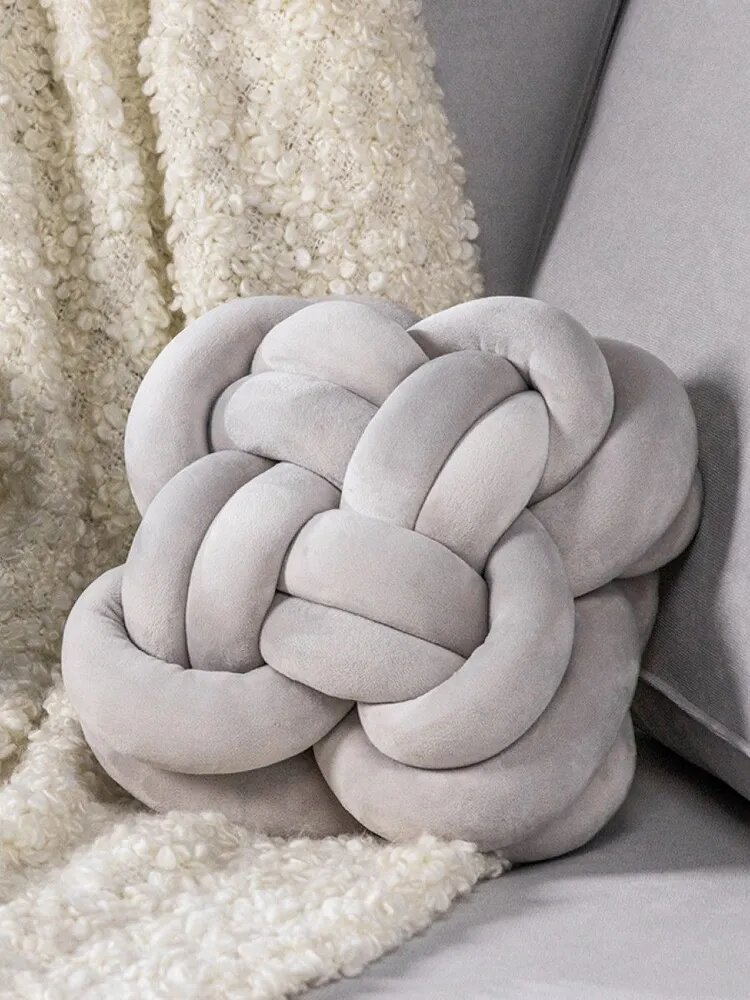 Подушка Askona (Аскона) декоративная Bloomy Бежево-серый, 30x30 — фото 1