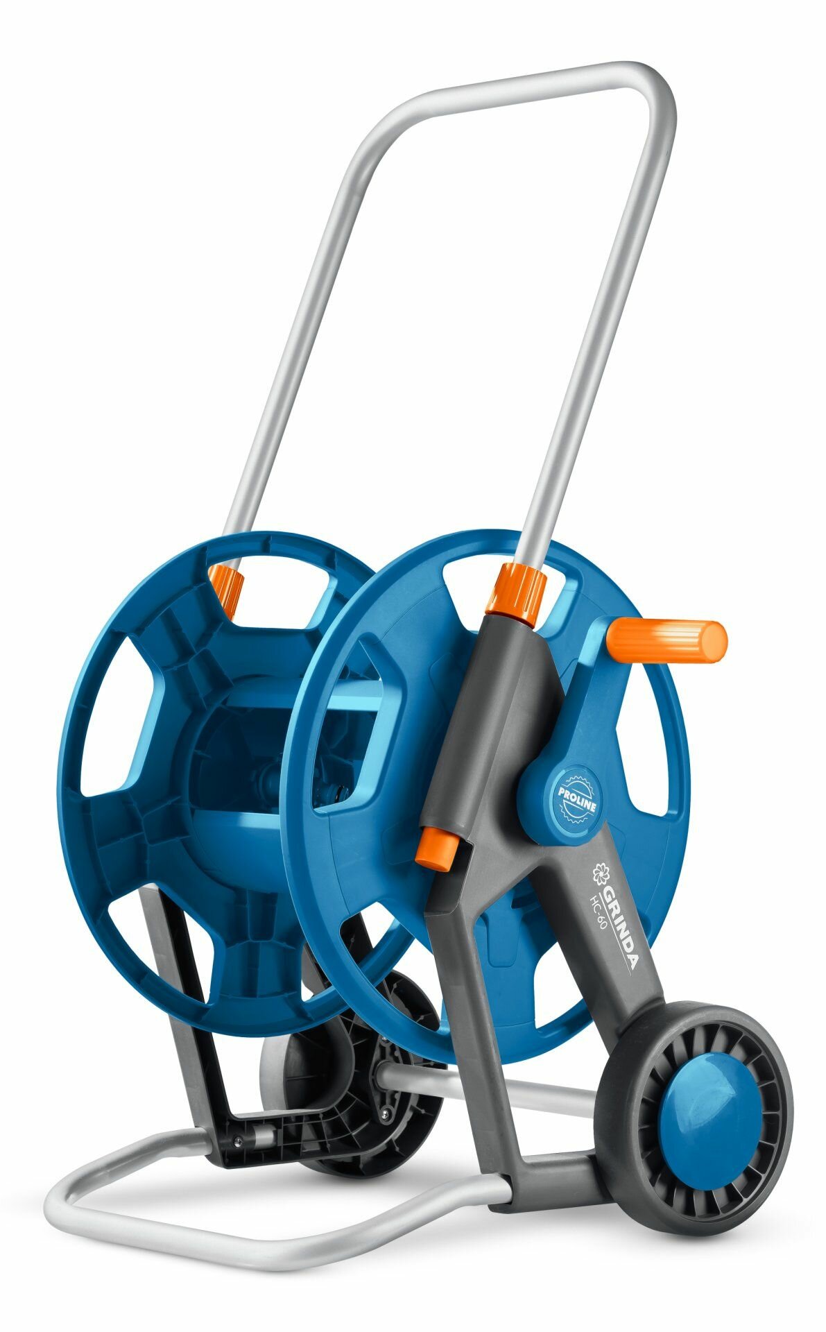 GRINDA HC-60 для шлангов 60м x 1/2 и 30м х 3/4  усиленные колёса телескопическая ручка катушка для шлангов ProLine (8-428430)