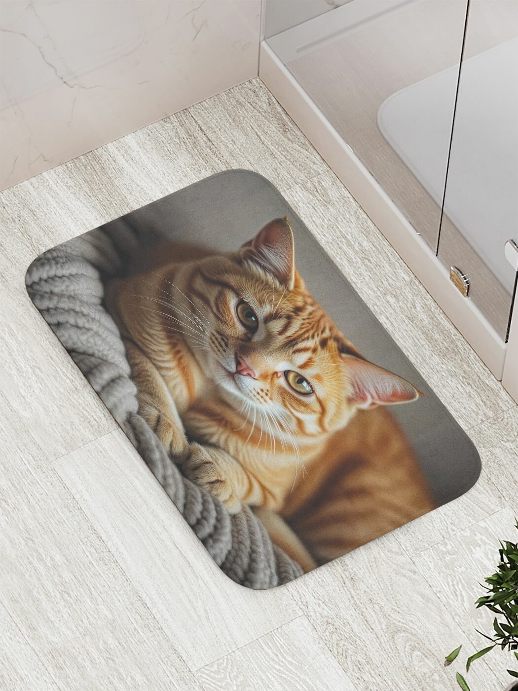 Коврик для ванной комнаты и туалета противоскользящий 