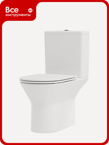 Изображение товара Напольный безободковый унитаз Lavinia Boho Elegant Rimless 3308002R, антибактериальное покрытие, хромовая фурнитура