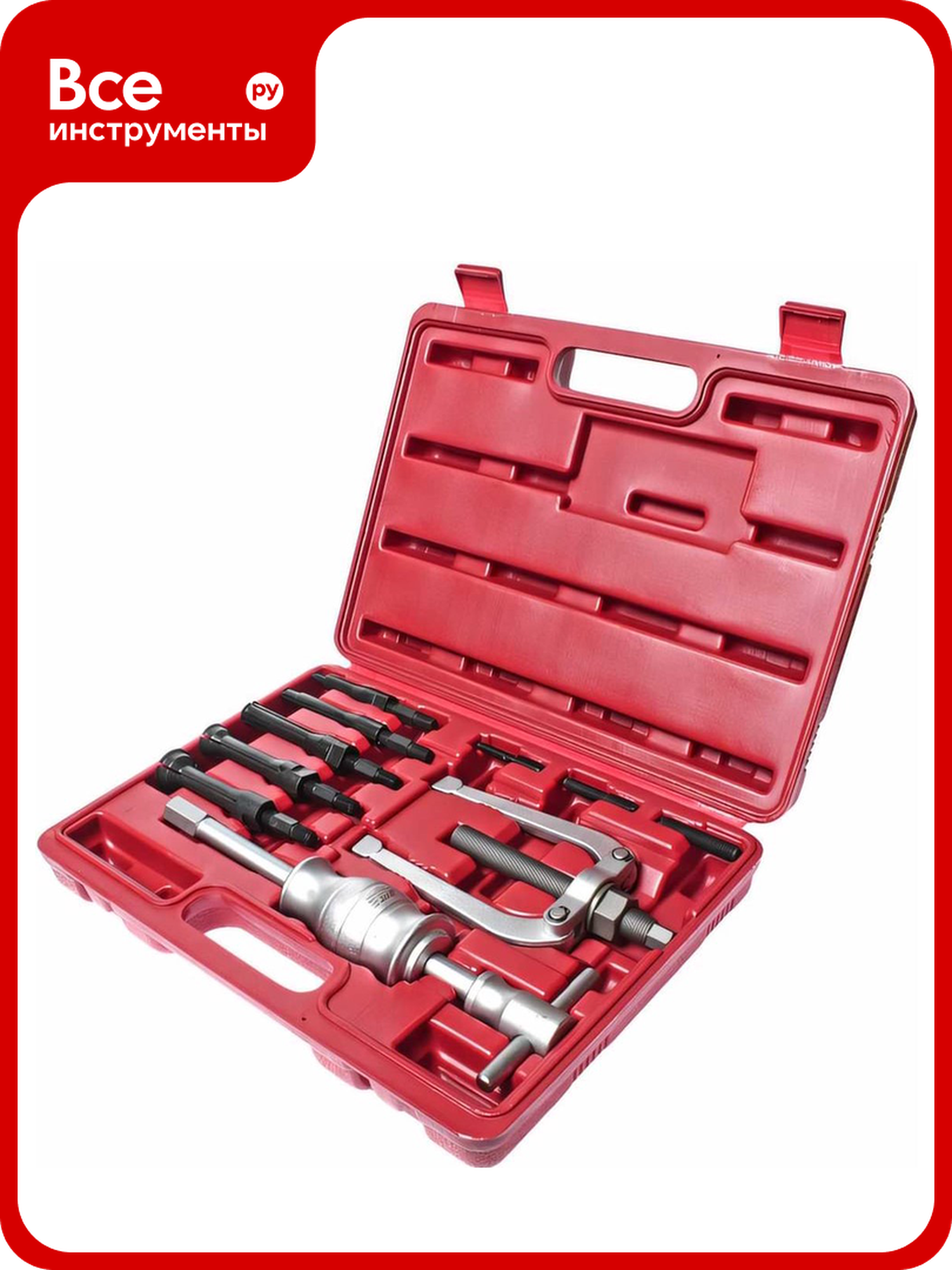 Цанговый съемник подшипников JTC AUTO TOOLS 4672, металл, 5 насадок