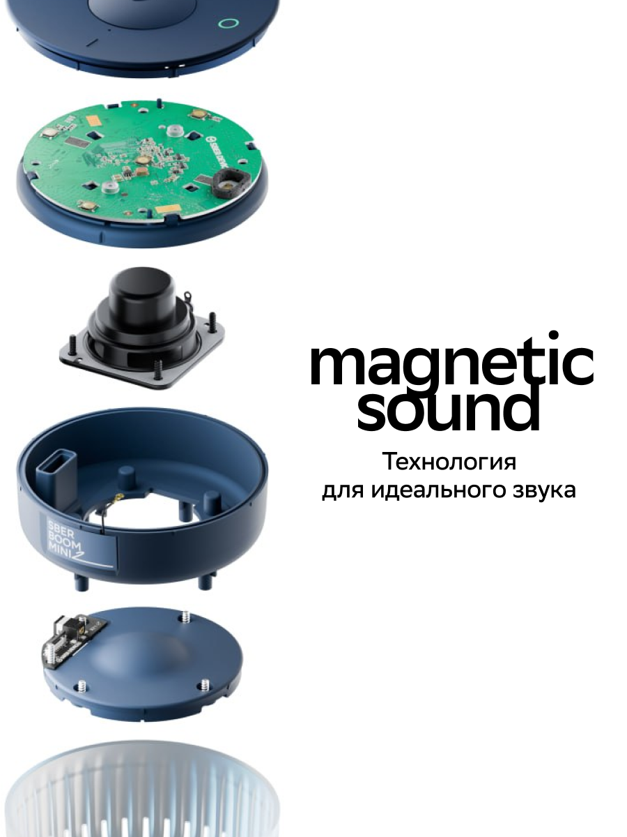 Умная колонка Sberboom Mini 2 с голосовым ассистентом Салют и Gigachat, черный — фото 1