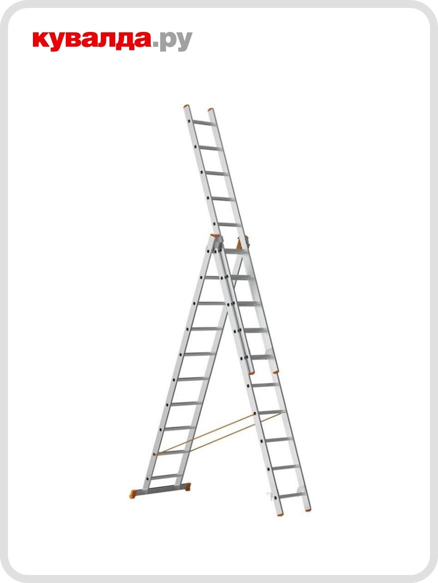 Лестница-стремянка трехсекционная Sarayli 3х10