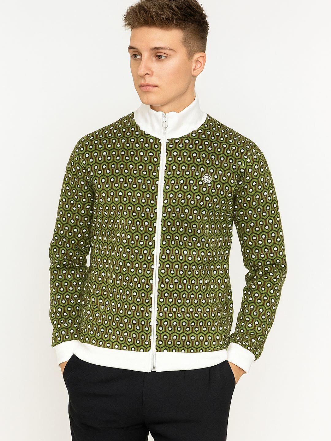 Кардиган DNZ, размер XL, зелено-бежевый