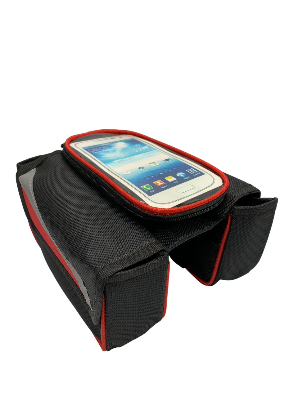 Велосумка, крепление на раму, водонепроницаемая, с чехлом для смартфона — фото 1