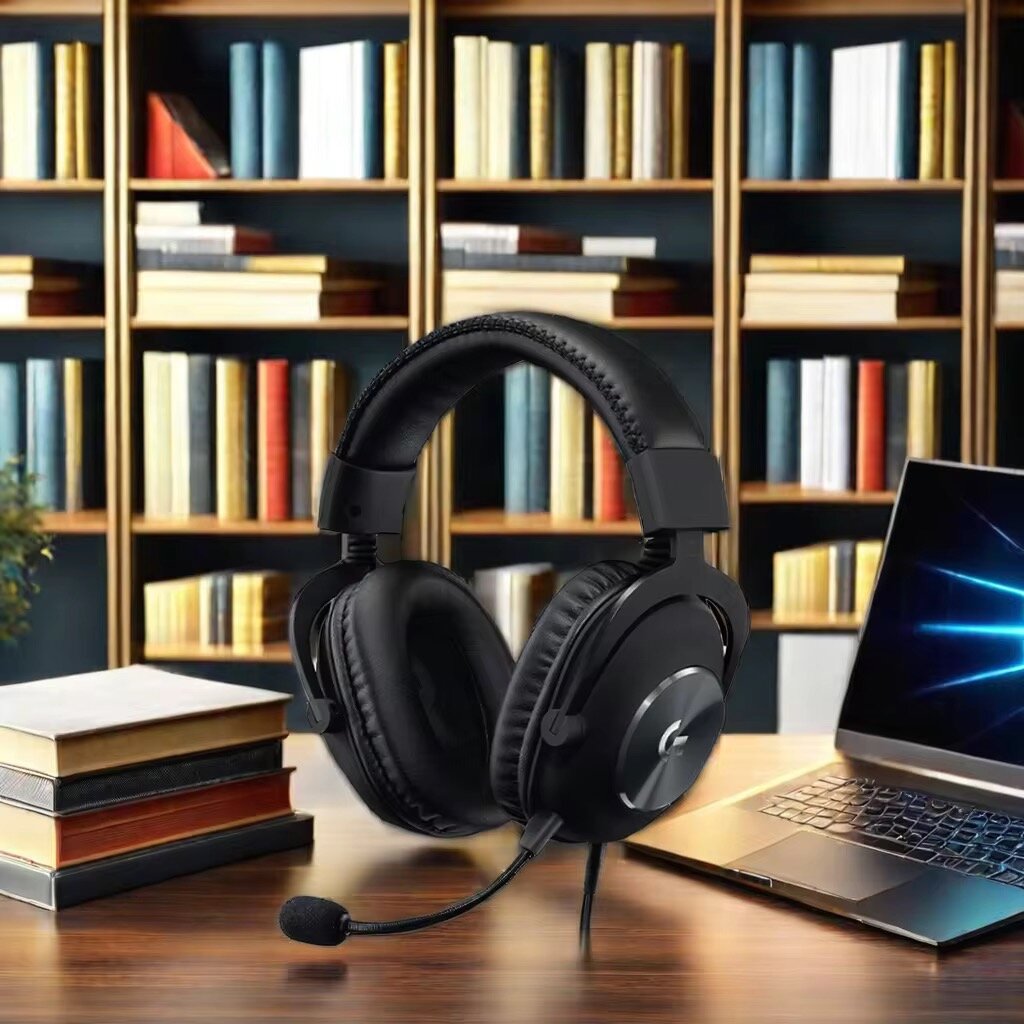 Беспроводные игровые наушники Logitech G Pro X HEX: 7.1 объемный звук, черный цвет, с чехлом