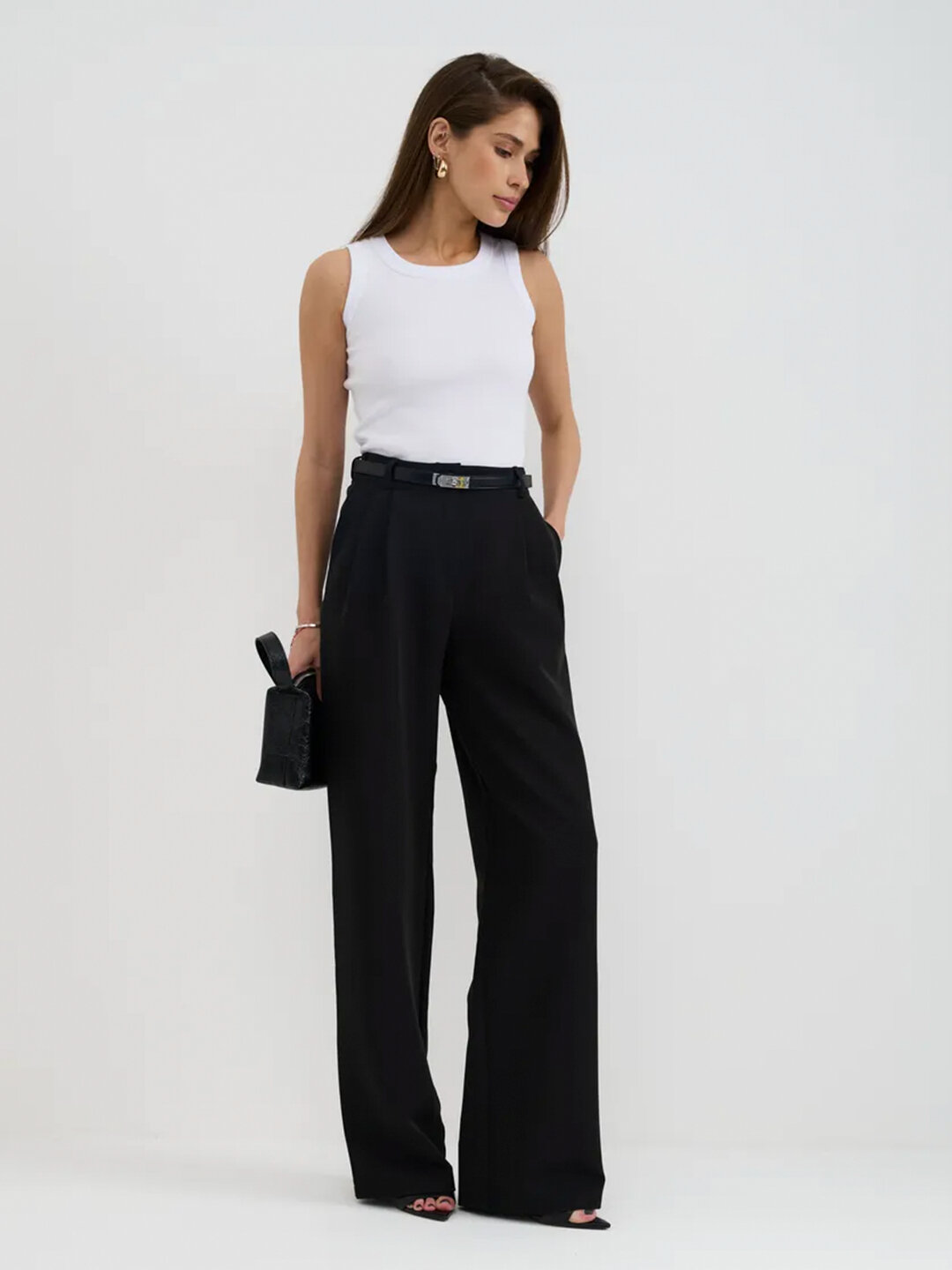 Брюки классические  S,M,L,XL,XXL, размер 42-48, 001 черный — фото 1