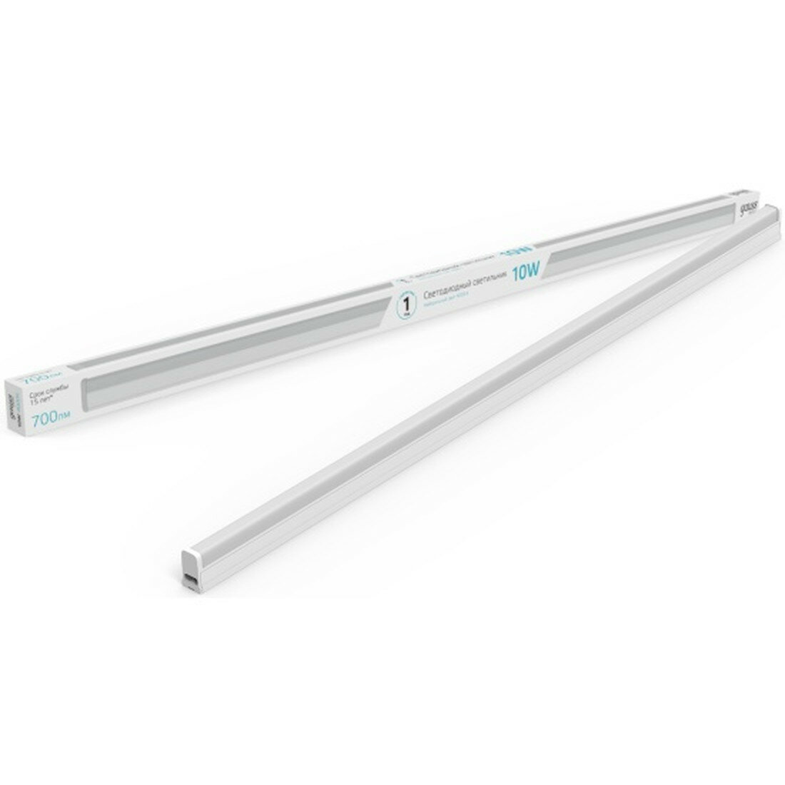 Линейный светильник Gauss Светильник LED TL Basic линейный матовый 10W 4000K 867*22*33 700лм 1/25