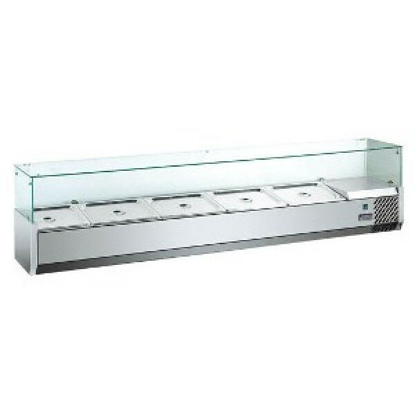 Витрина для ингредиентов Hurakan HKN-VRX1200/380, нержавеющая сталь, 40 л, от +2°С до +8°С
