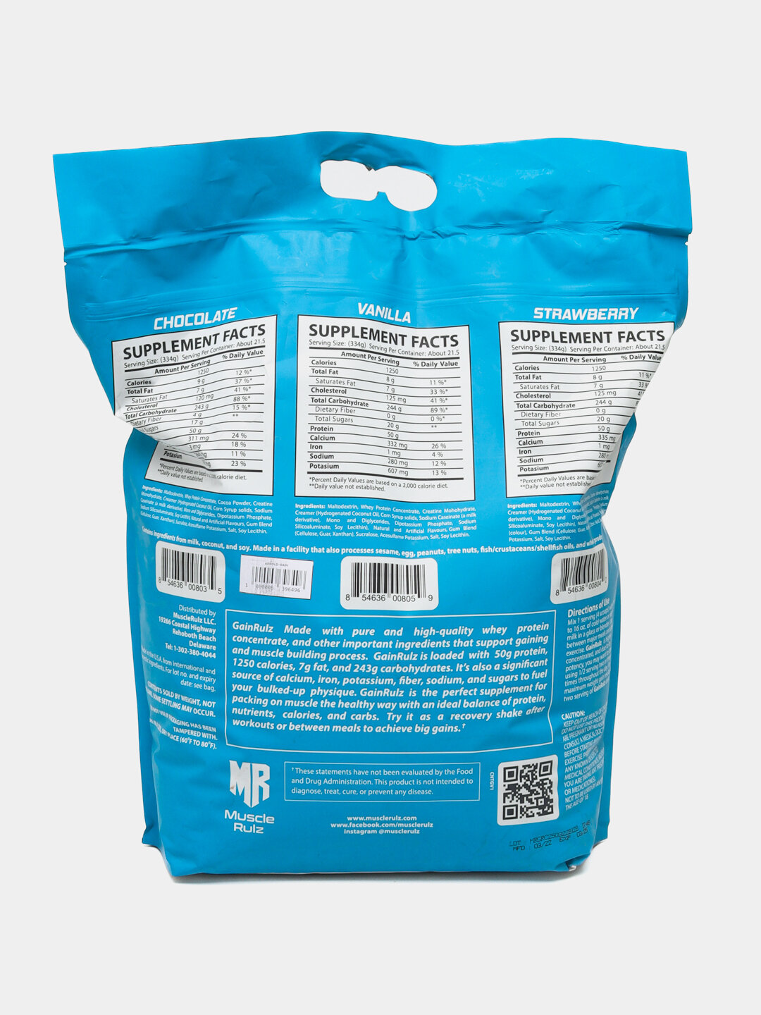 Гейнер Muscle Rulz 7 кг, для набора мышечной массы, углеводы и белок — фото 1