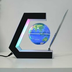 Парящий глобус в рамке с RGB-подсветкой D - 9см