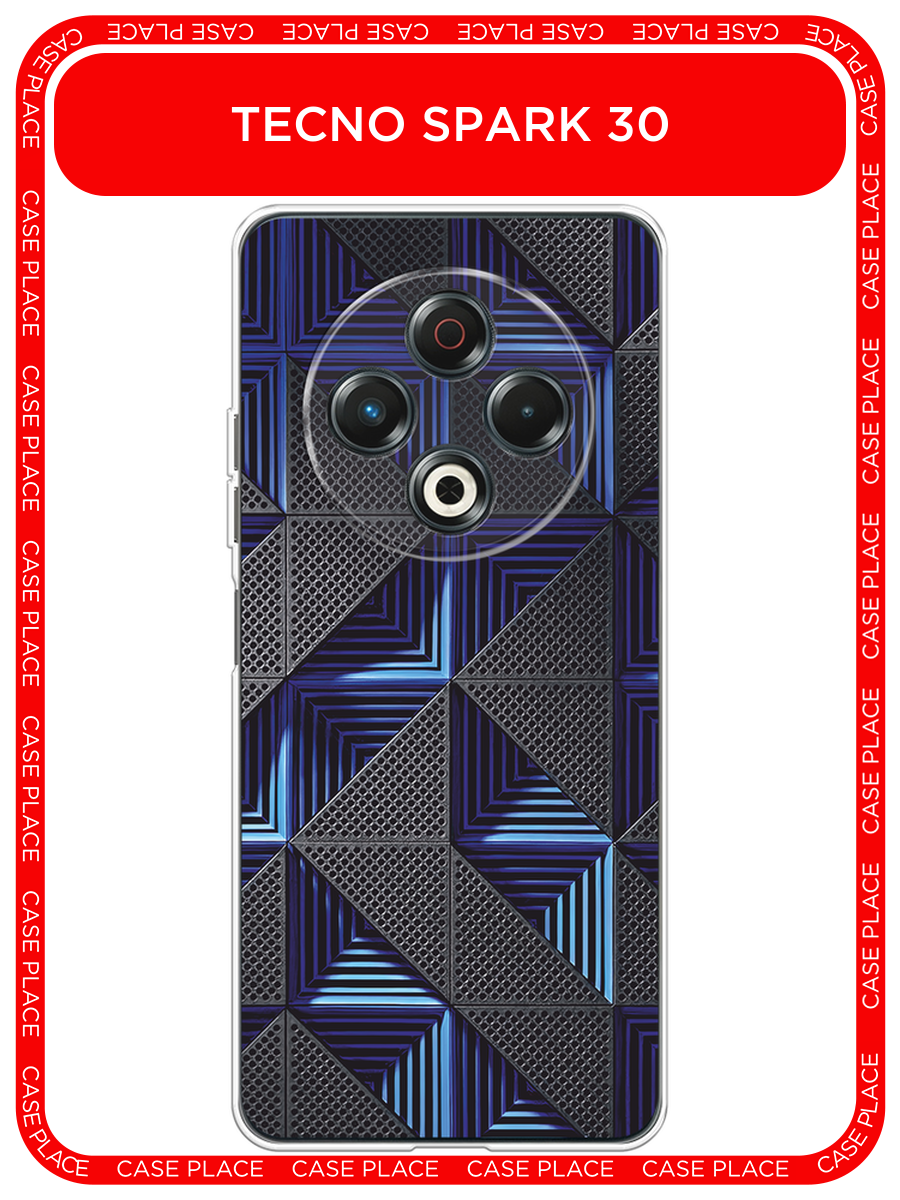 Силиконовый чехол на Tecno Spark 30 / Текно Спарк 30 с принтом IBM