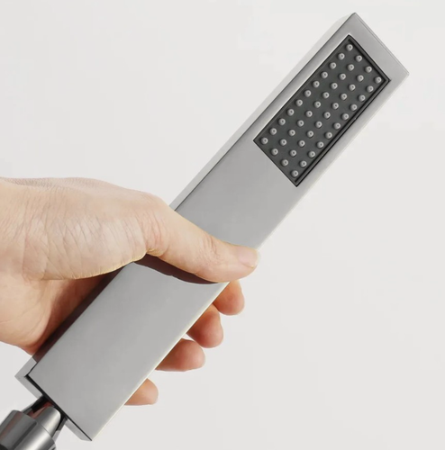 Изображение товара Душевая лейка, квадратная, латунь, универсальная Grocenberg GB180 Хром